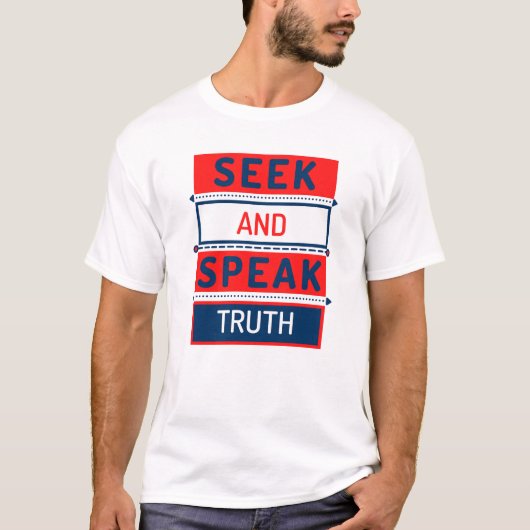 真理を求話める Tシャツ (正面)