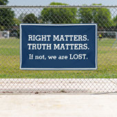 真理弾劾の抗議サイン |青 横断幕 (インサイチュ)