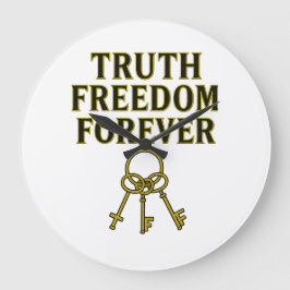 真理、自由、永遠 ラージ壁時計