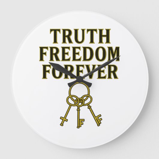 真理、自由、永遠 ラージ壁時計 (正面)