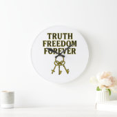 真理、自由、永遠 ラージ壁時計 (ホーム)