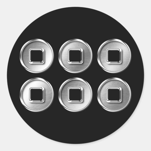 真田家門銀クロム ラウンドシール (正面)