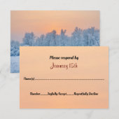 真白な冬のワンダーランドのウェディング・招待状 招待状 (正面/裏面)