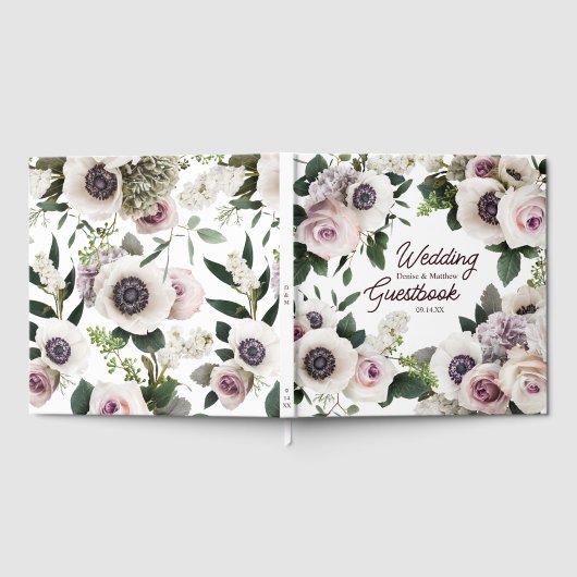 真白のアネモネ on ブライトホワイト ゲストブック (全面)