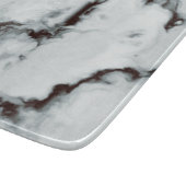 真白大理石テクスチャ黒ダイカスタマイズ(True White Marble Texture blac カッティングボード (角)
