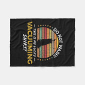 真空カーおもしろいペット真空引用文レトロ玩具80s フリースブランケット (正面(横))