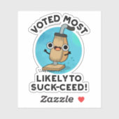 真空プリン吸で最もおもしろい投票 シール (シート)