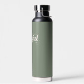 真空断熱22 ozウォーターボトル – 緑の背景 ウォーターボトル (左面)