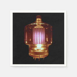 真空白熱［赤熱］光を放つ管を送る スタンダードカクテルナプキン