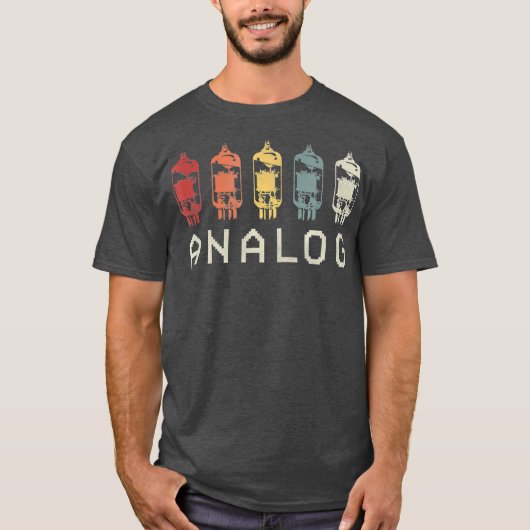 真空管アンプアナログヴィンテージレトロ80s 90s tシャツ (正面)