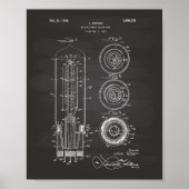 真空管1928特許技術Chalkboard ポスター (正面)