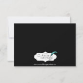 真紅と黒のダマスク・ゴシック応答カード 招待状 (裏面)