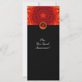 真紅のダリア、ルビー、輝くブラック 招待状 (裏面)