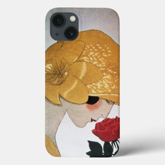 真紅のバラの女性 Case-Mate iPhoneケース (裏面)