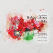 真紅のポピー招待状 招待状 (正面/裏面)