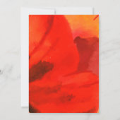 真紅のポピー花のボタニカルサマーウェディング 招待状 (裏面)