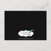 真紅のヴェルベットに佇むゴシックな天使の応答カード 出欠カード (裏面)