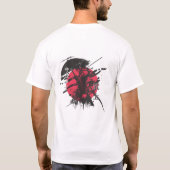 真紅の太陽の武士 グラフィックTシャツ Tシャツ (裏面)