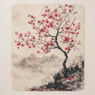 真紅の桜山の静けさ (1) シェルパブランケット