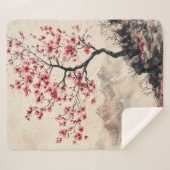 真紅の桜山の静けさ (1) シェルパブランケット (正面(横))