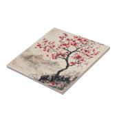 真紅の桜山の静けさ (1) タイル (側面)