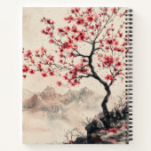 真紅の桜山の静けさ (1) ノートブック (裏面)