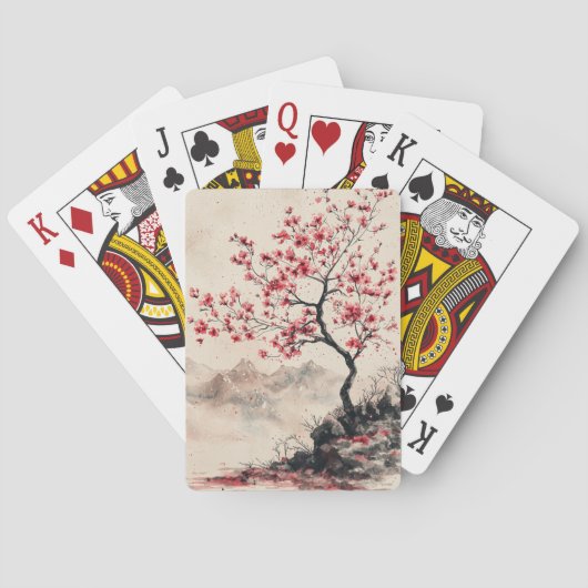 真紅の桜山の静寂 (1) トランプ (裏面)