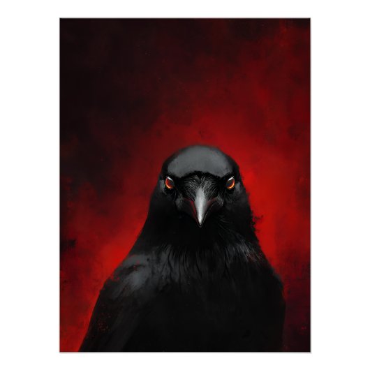 真紅の目をした黒いカラスの肖像 ポスター (正面)