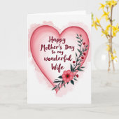 真紅の真心の母カード カード (黄色い花)