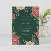 真紅の芙蓉の森の結婚式 招待状 (スタンド正面)