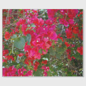 真紅の花々: 赤いブーゲンビリアの舞 ラッピングペーパー (フラット)