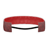 真紅の金属上の水滴 アスレチックヘッドバンド (裏面)