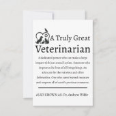 真素晴らしの獣医 サンキューカード (正面)