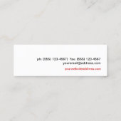 真紳士カードヴィンテージヒップスター赤と黒 スキニー名刺 (裏面)