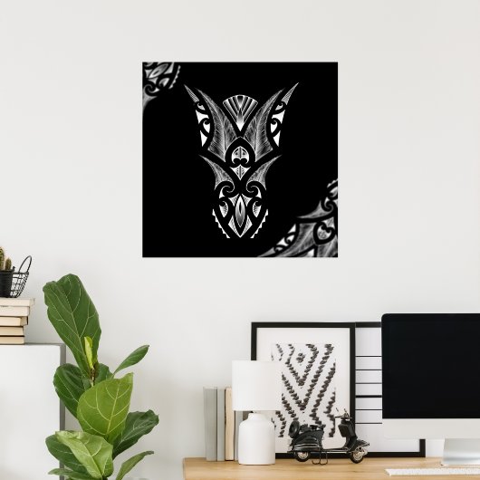 真織のタトゥーのアートワークとコールデザイン ポスター (ホームオフィス)