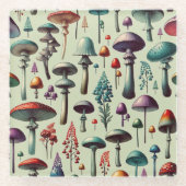 真菌の森 ガラスコースター (正面)