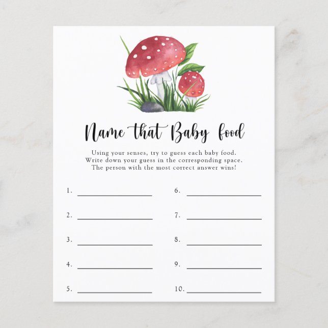 真菌の赤ちゃんシャワー名は、ベビー食品ゲーム (正面)