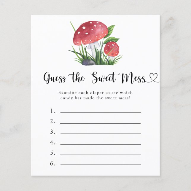 真菌の赤ちゃんシャワー甘い混乱ゲームを推測 (正面)