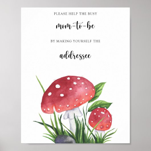 真菌の赤救済ちゃんのシャワー忙し- Mom-to-Be ポスター (正面)