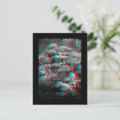 真菌サイケデリック気振熱狂する波マインドマッシュルーム ポストカード (スタンド正面)