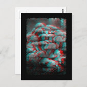 真菌サイケデリック気振熱狂する波マインドマッシュルーム ポストカード (正面/裏面)