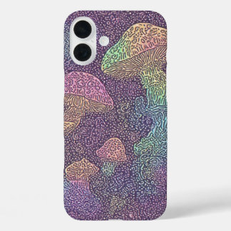真菌サイケデリック銀河系- IPhone 16ケース 16 Plusケース