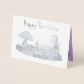 真菌メドーフォイル誕生日カード 箔カード (正面)