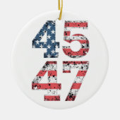 真賀誇りを持った47日トランプ選手が成熟した日を制した セラミックオーナメント (正面)