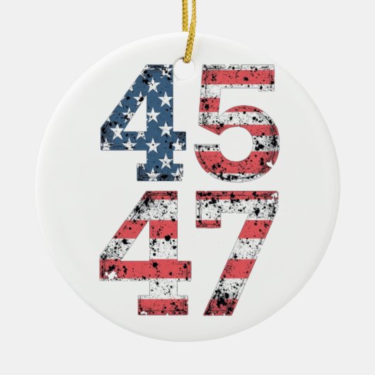 真賀誇りを持った47日トランプ選手が成熟した日を制した セラミックオーナメント (正面)