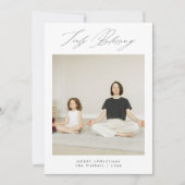 真賛美にミニマルな平和家族の写真 シーズンカード (正面)