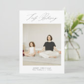 真賛美にミニマルな平和家族の写真 シーズンカード (スタンド正面)