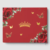 真赤なバラの蝶のキンバレ  16歳の誕生日パーティー ゲストブック (裏面)