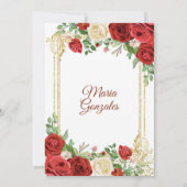 真赤な薔薇のメキシコプリンセス キンセアニエラ招待状 招待状 (裏面)