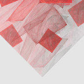 真赤の白い幾何学四角の切り離し 薄葉紙 (詳細)